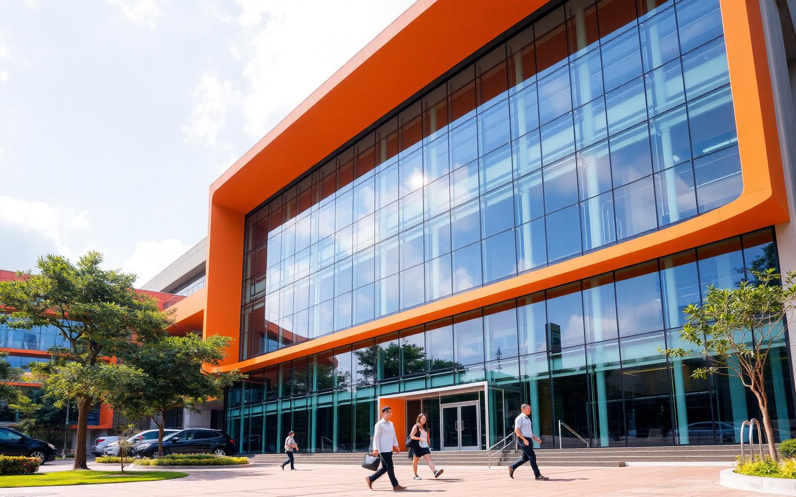 Binus University Alam Sutera campus modern glass building