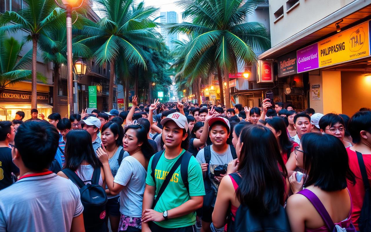 Manila student crowd, P-Pop and creative diaspora vibe