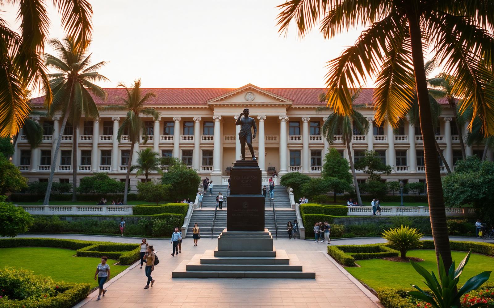 University of the Philippines Diliman Oblation statue and Sunken Garden