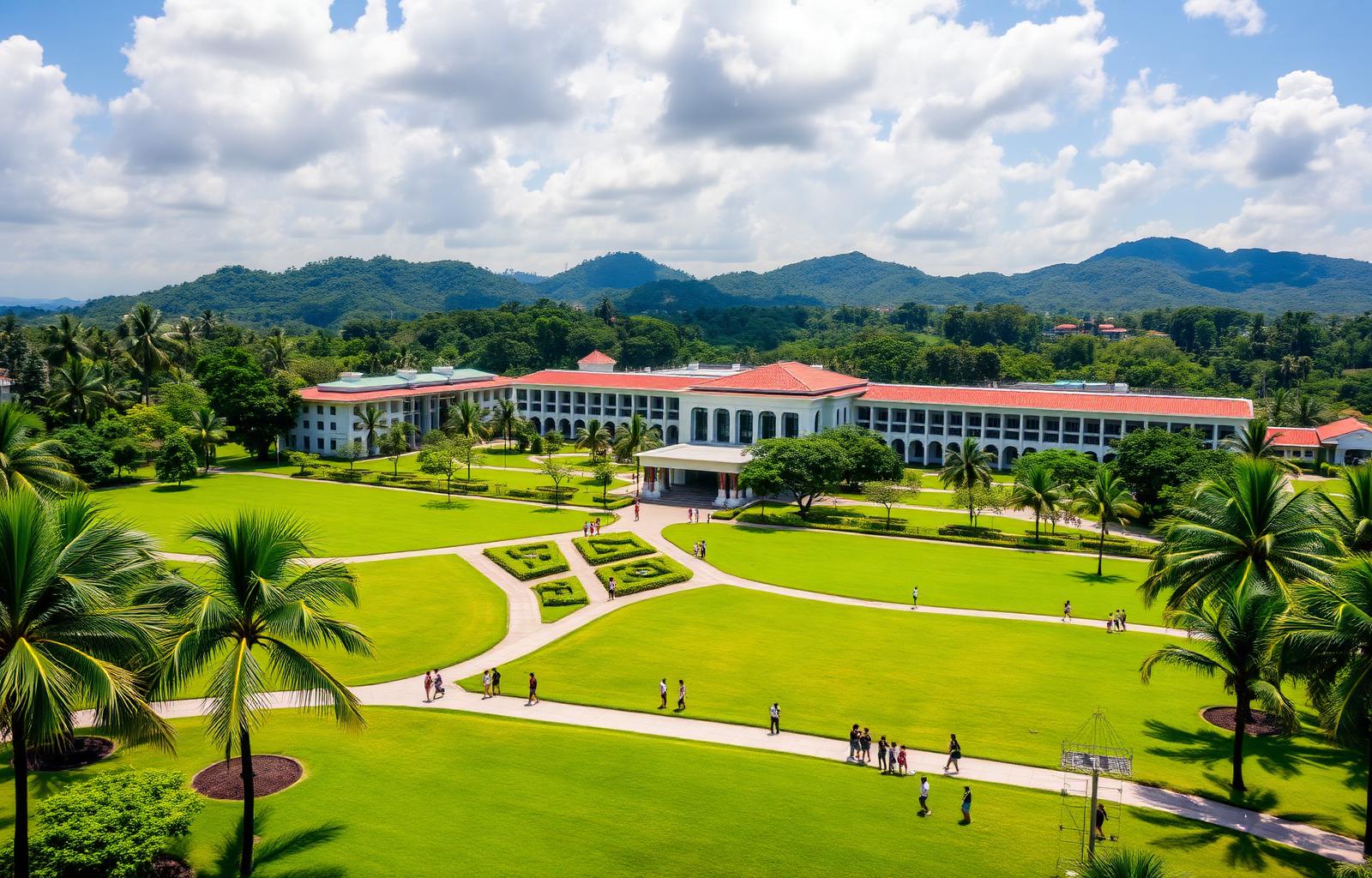 Universiti Putra Malaysia green campus with Bukit Ekspo and Ladang 16 in Serdang, Selangor