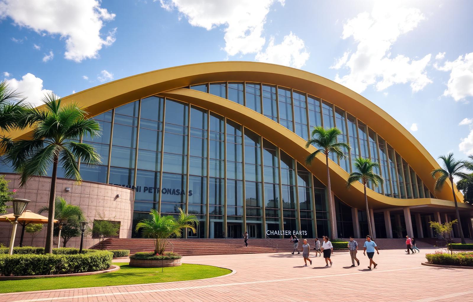 Universiti Teknologi PETRONAS Chancellor Complex Golden Roof in Seri Iskandar, Perak